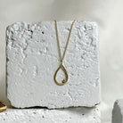 Yellow Gold and Diamond Pear Pendant