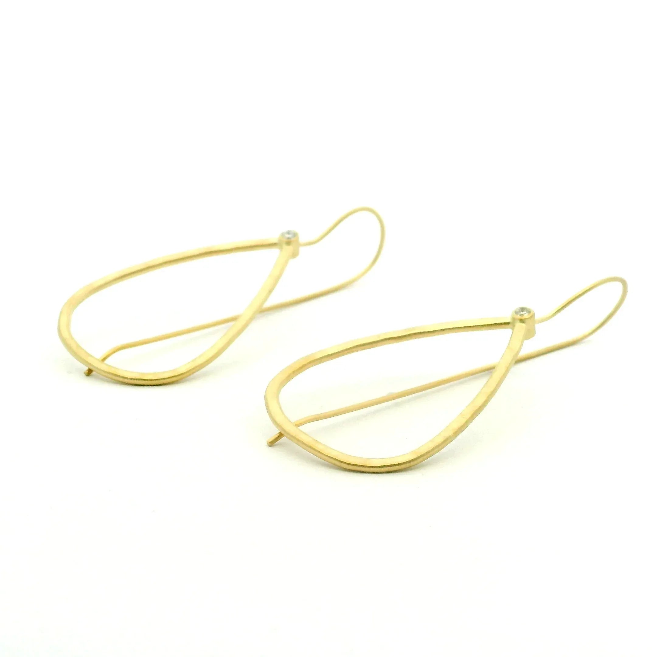 18 karat Yellow Gold and Diamond Earrings