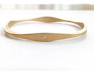 18 Karat Yellow Gold and Diamond Hand-forged Bangle