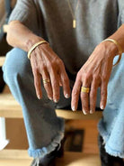 Hammered Wide Band with Diamonds