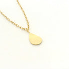 Yellow Gold Hammered Pear Pendant
