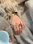 18 karat Yellow Gold Bangle, Satin