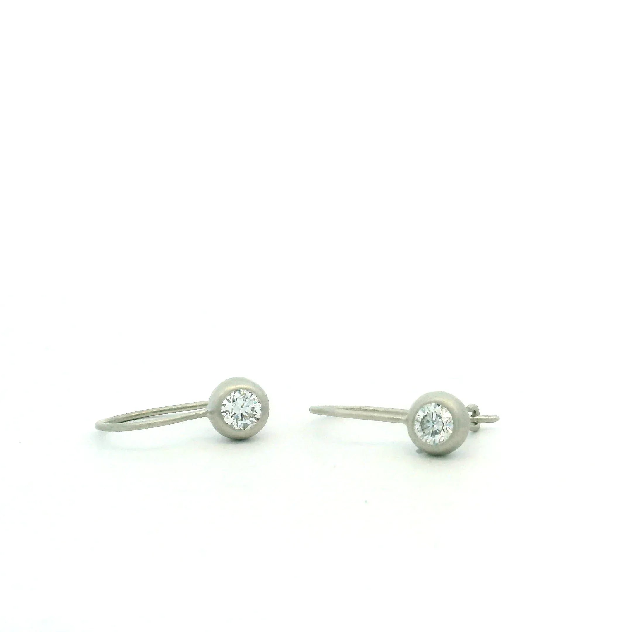 Platinum Diamond Drop Earrings