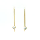 18 karat Yellow Gold and Diamond Long Drop Earrings