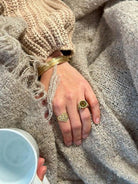 18 karat Yellow Gold Hammered Bangle, Polished