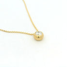 Yellow Gold and Diamond Bezel Pendant