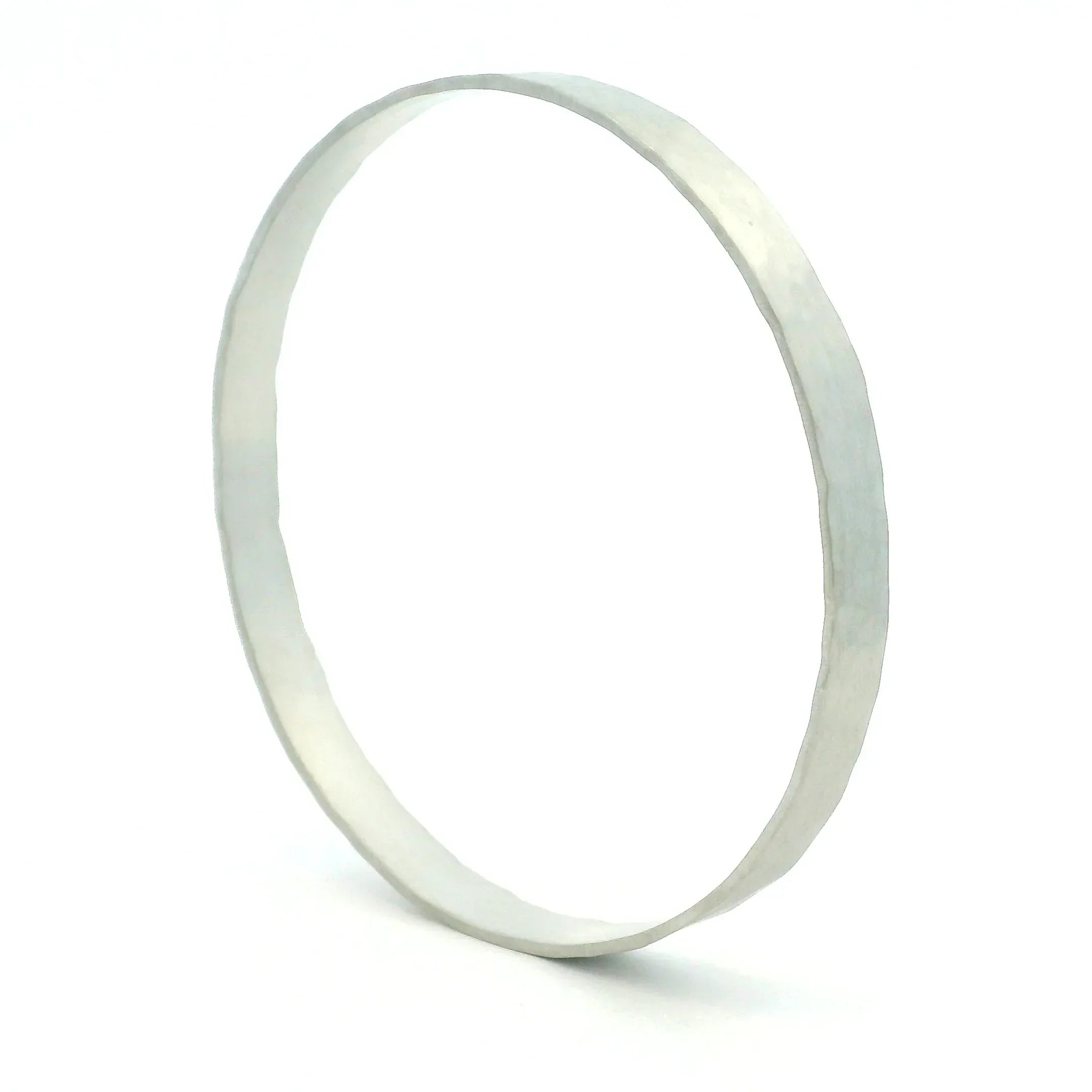 Platinum Hammered Bangle