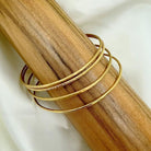 18 karat Yellow Gold Hammered Bangle, Polished