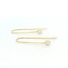 18 karat Yellow Gold and Diamond Long Drop Earrings