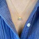 Yellow Gold and Diamond Bezel Pendant