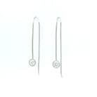 Platinum and Diamond Long Drop Earrings