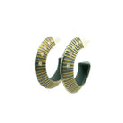 Knife Edge Diamond Hoop Earrings