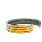 Yellow Gold Oxidized Sterling Unisex Cuff