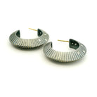 Knife Edge Diamond Hoop Earrings