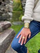 Bullseye Gold, Silver and Diamond Cuff