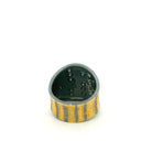 Yellow Gold and Oxidized Silver and Diamond Ring