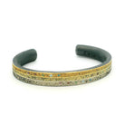 yellow gold, oxidized sterling silver colorful diamond cuff