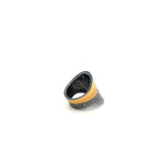 Sterling Silver, 24Ct Gold and Diamond Ring