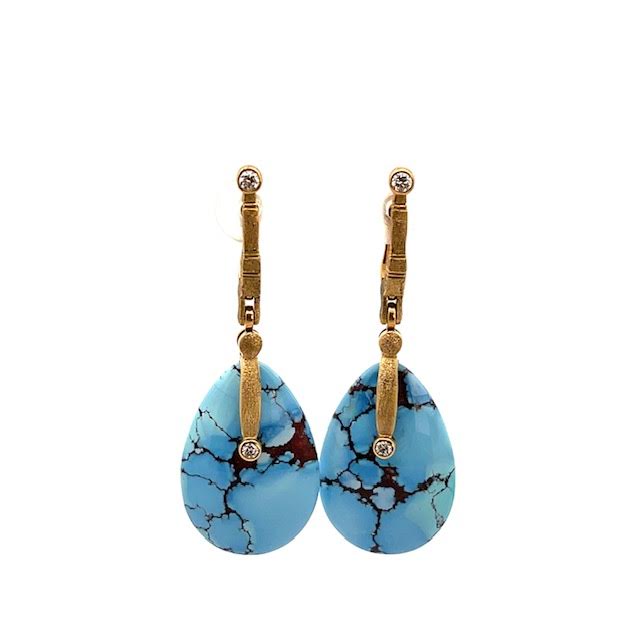 Kazakhstan Turquoise 'Sticks and Stones' Earrings – Von Bargen's