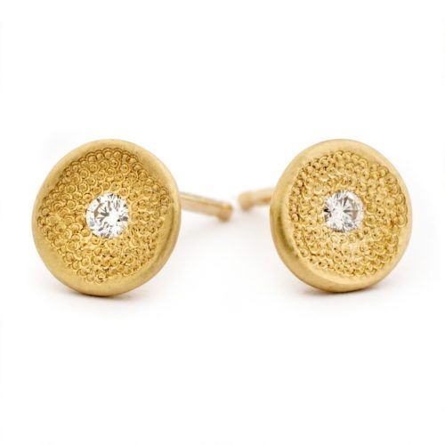 Anne Sportun Mini Beaded Texture ‘Stardust’ Earrings