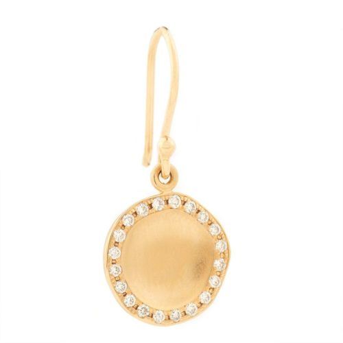 'Lilydust' Pave Rim Cup Earrings - 18K Yellow Gold