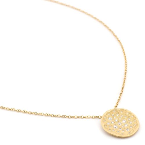 Large Stardust Pendant Necklace - 18K Yellow Gold