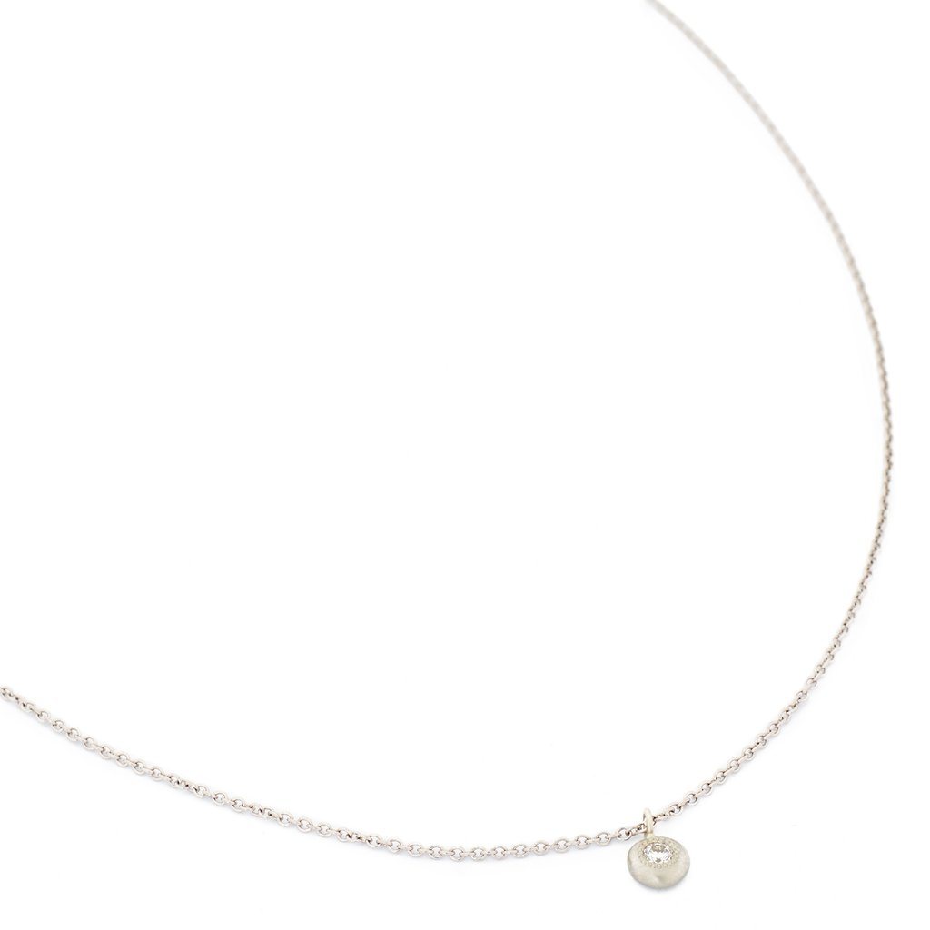 Diamond Gold Button Stardust Necklace - 18K Yellow Gold | Von Bargen's ...