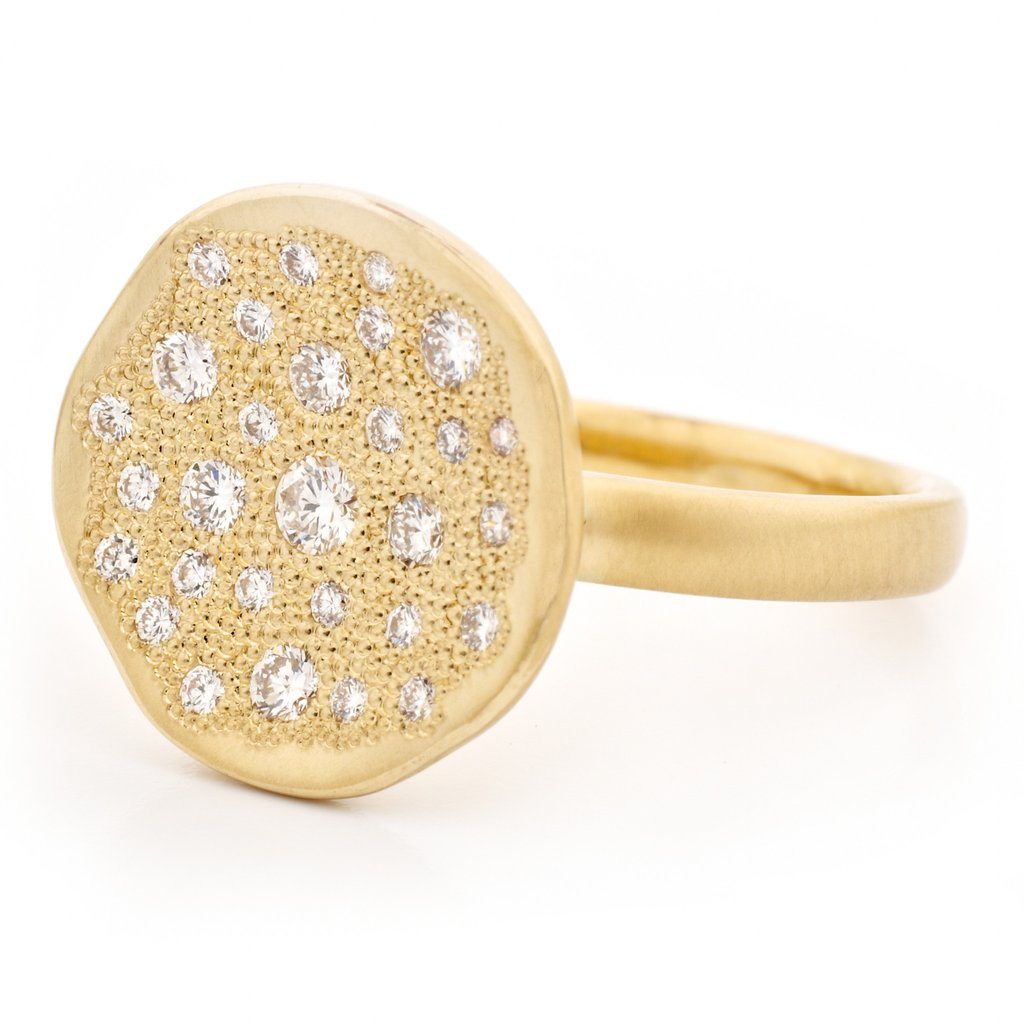 Diamond 'Stardust' Ring - 18K Yellow Gold