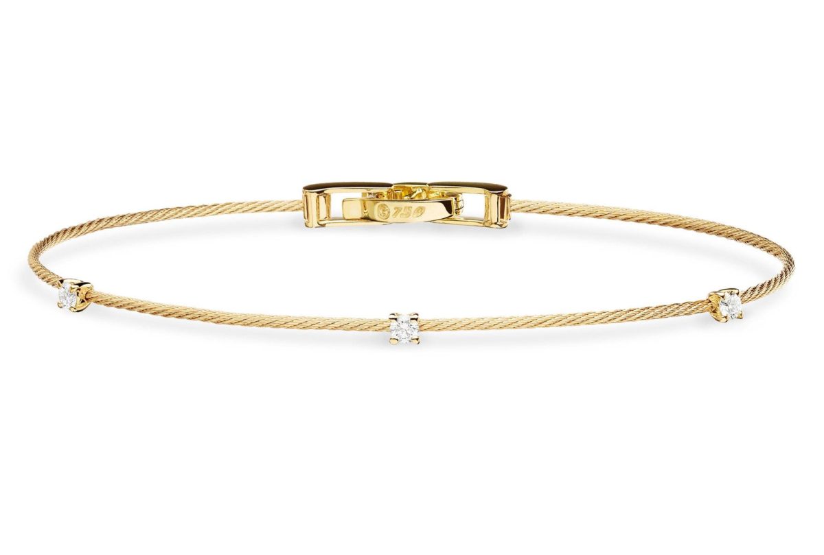 Paul Morelli Single Unity Bracelet With 3 Diamonds Medium