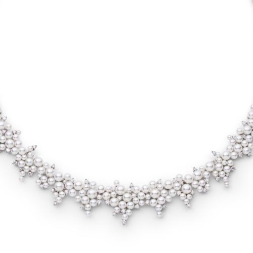 Paul Morelli Cascading Lagrange Pearl & Diamond Necklace