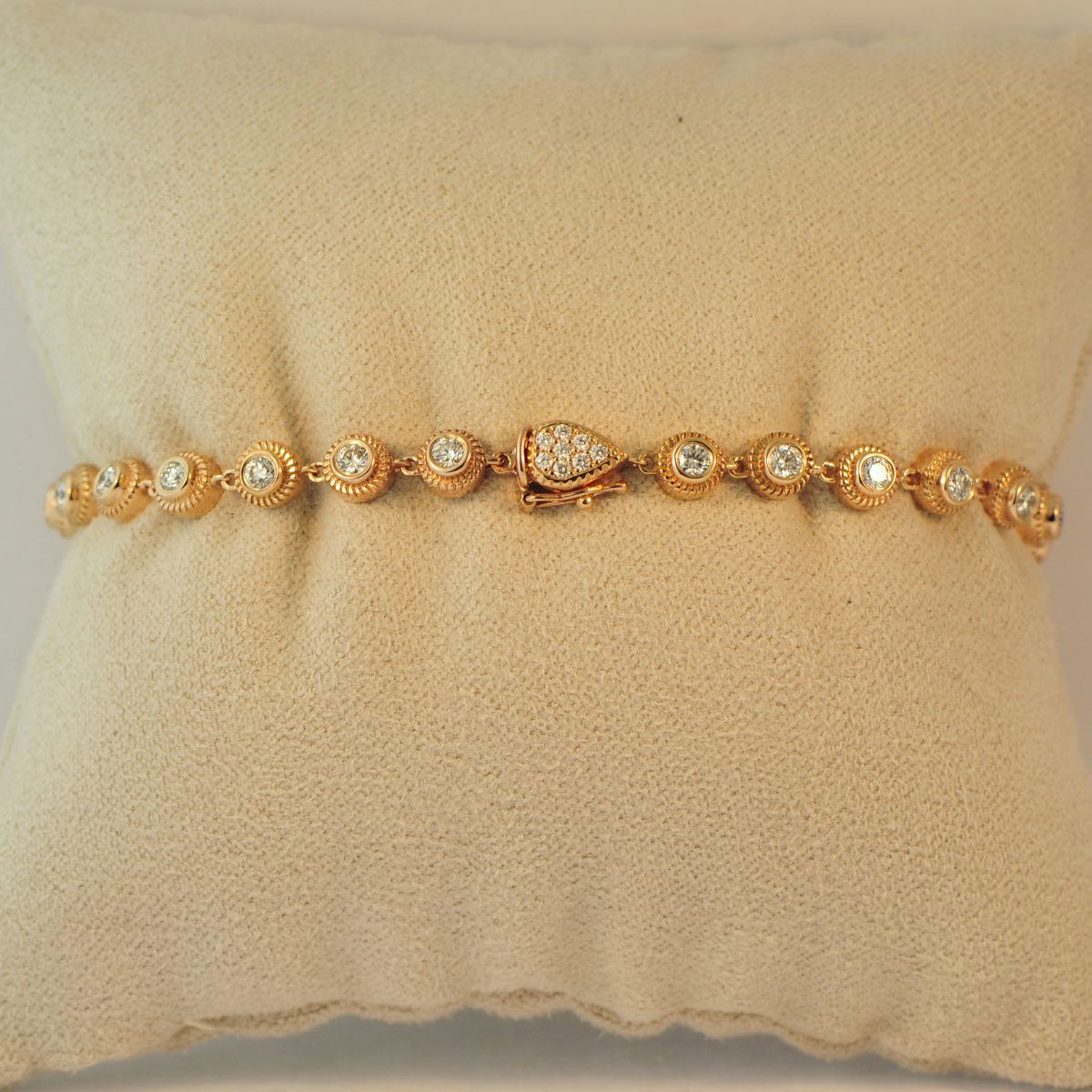 Rahaminov Rose Gold Beaded Bracelet