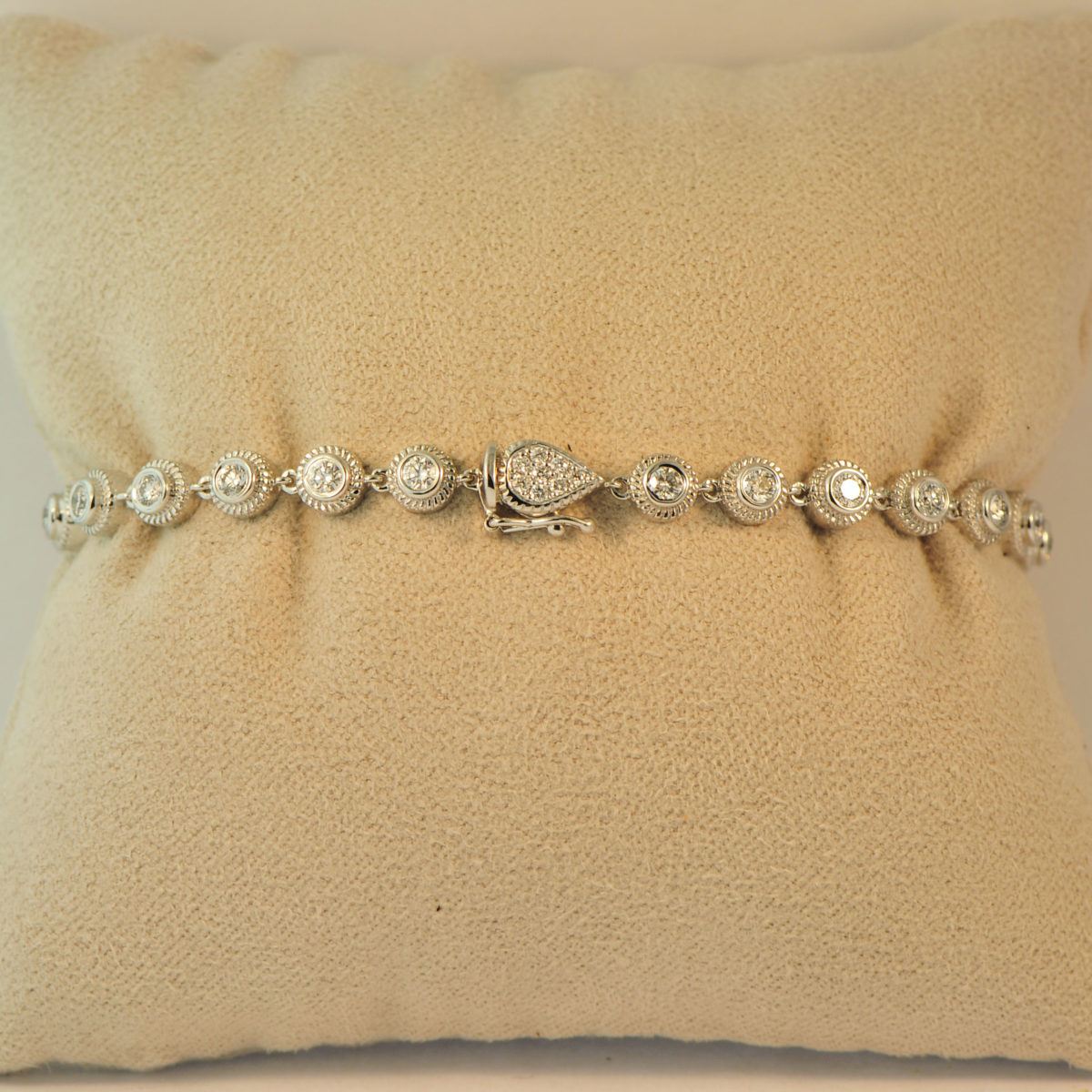 Rahaminov White Gold Beaded Bracelet
