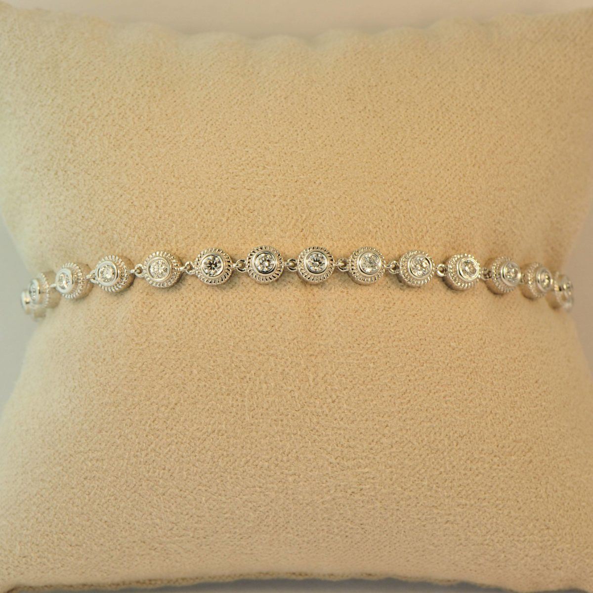 Rahaminov White Gold Beaded Bracelet