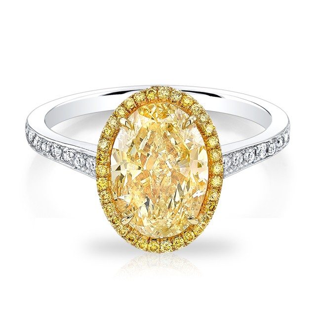 Fancy Yellow Oval Ring