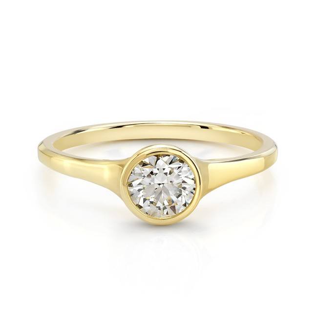 Yellow Solitaire Ring