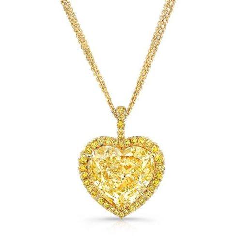 FY Heart Shape Diamond Pendant