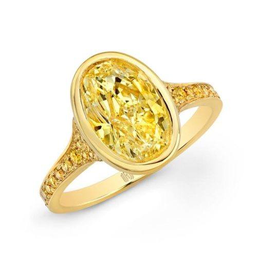 Yellow Bezel Ring