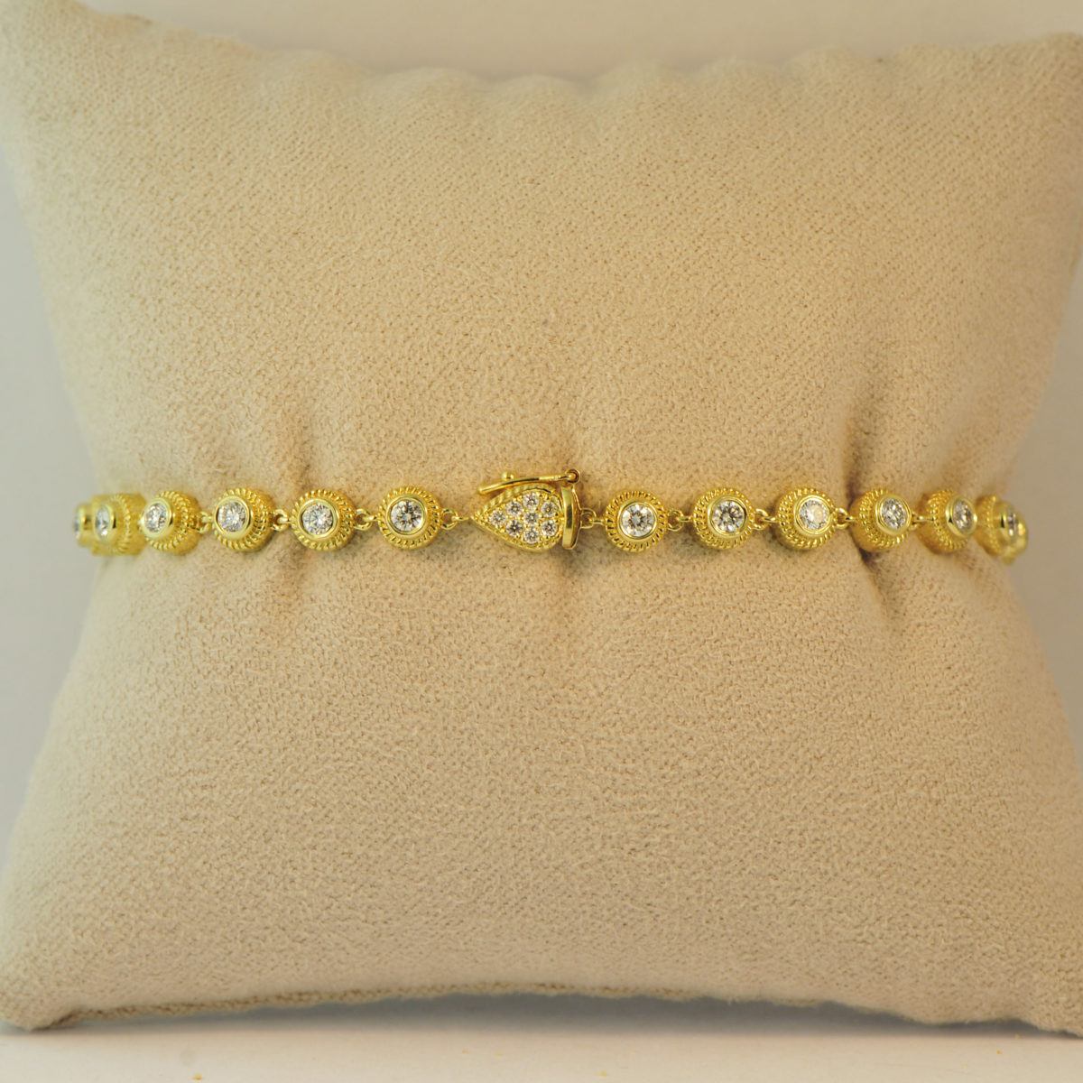 Rahaminov Yellow Gold Beaded Bracelet