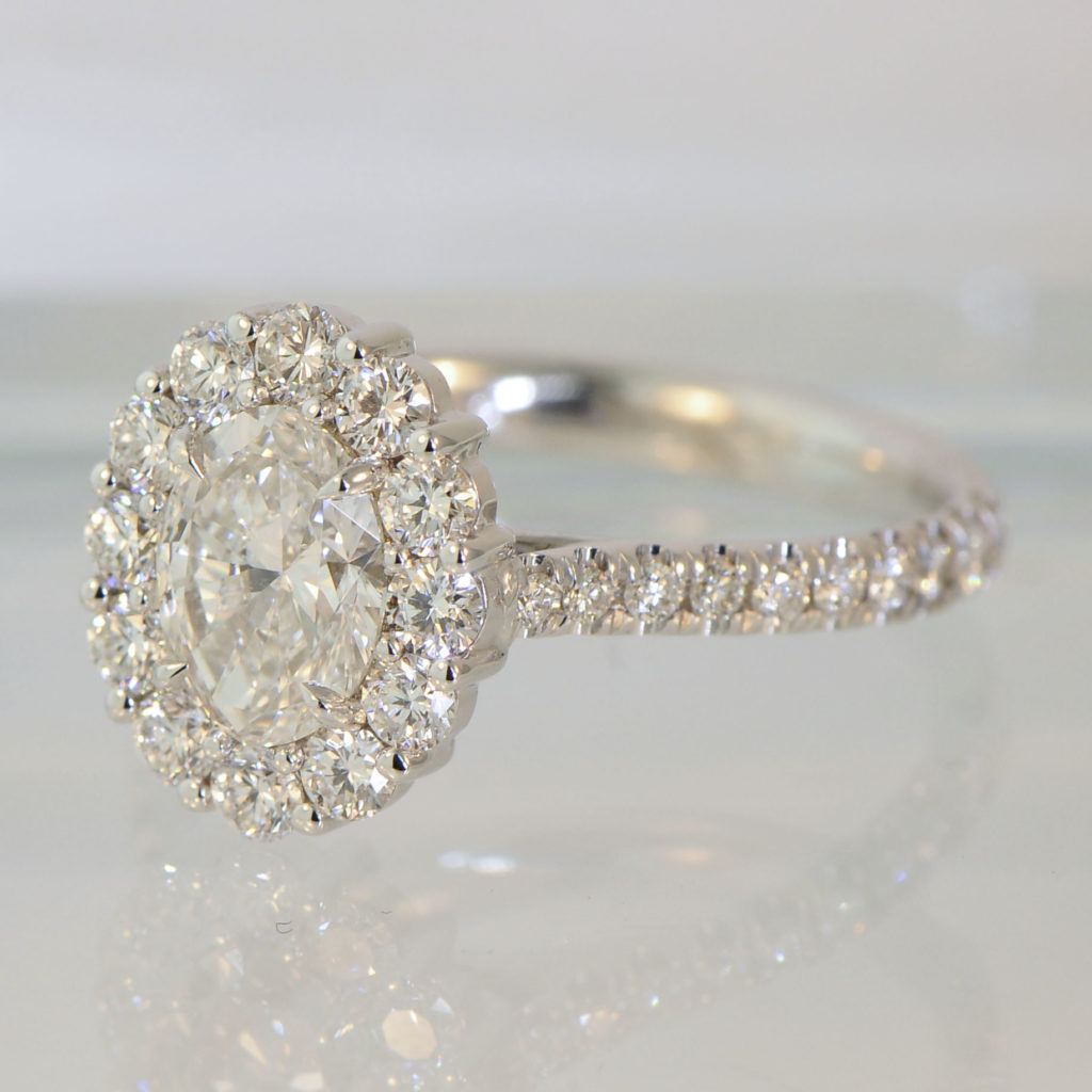 Cluster Halo Oval Diamond Ring | Von Bargen's Jewelry