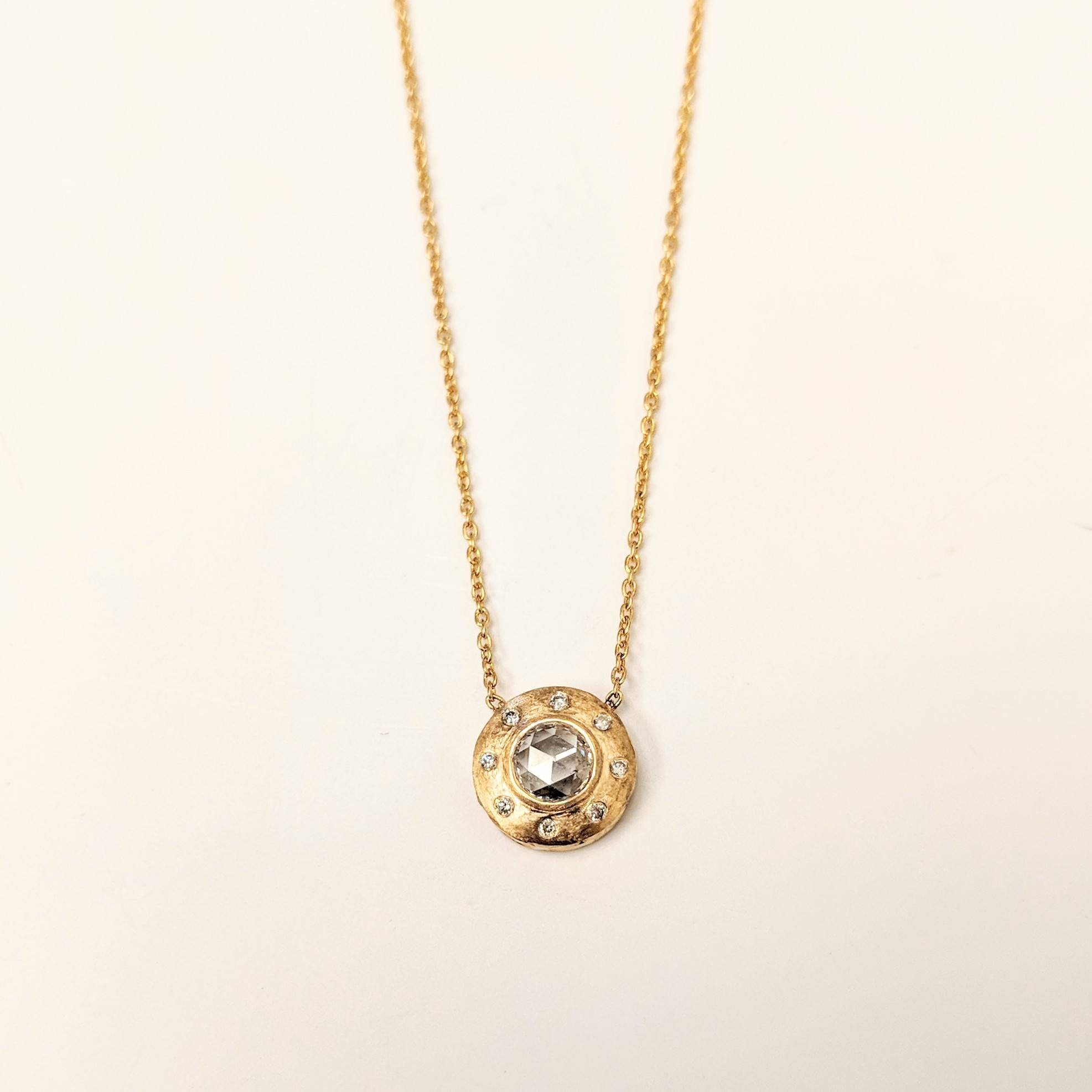Beautiful rose quartz pendant designer Rosecut pave diamond pendant 925 sterling silver handmade finish diamond charms necklace pendant
