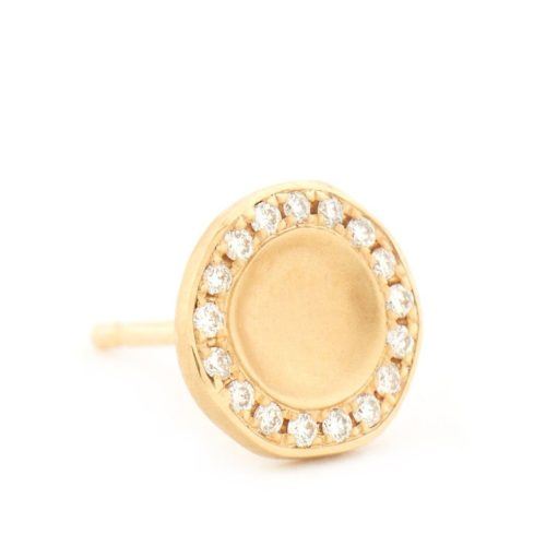 Gold Lilydust Cup Stud Earrings