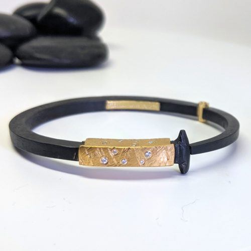 Collar Nail Bracelet with Diamonds