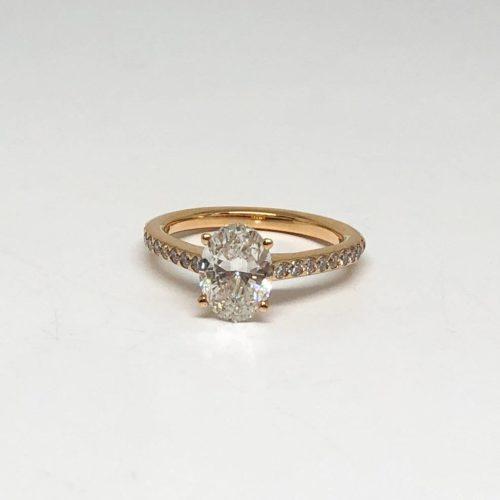 Rose Gold And Diamond Engagement Ring