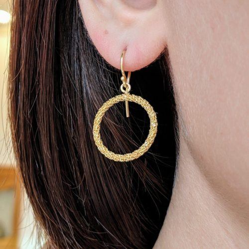 Stardust' Large Circle Earring