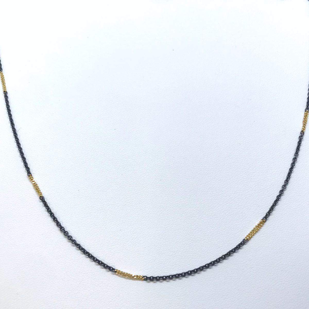Mixed Metal Station Necklace