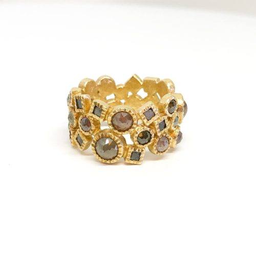 Natural Diamond 'Cluster' Ring