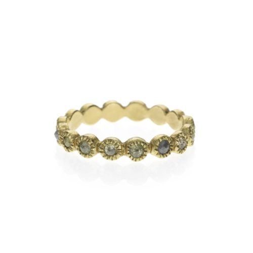 Raw Natural Colored Diamond Eternity Band