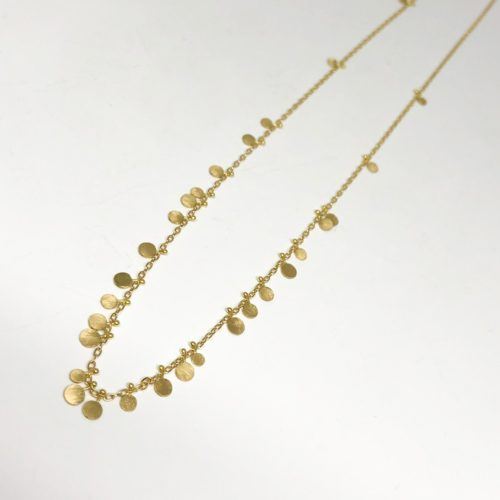 Yellow Gold Random Dots Necklace