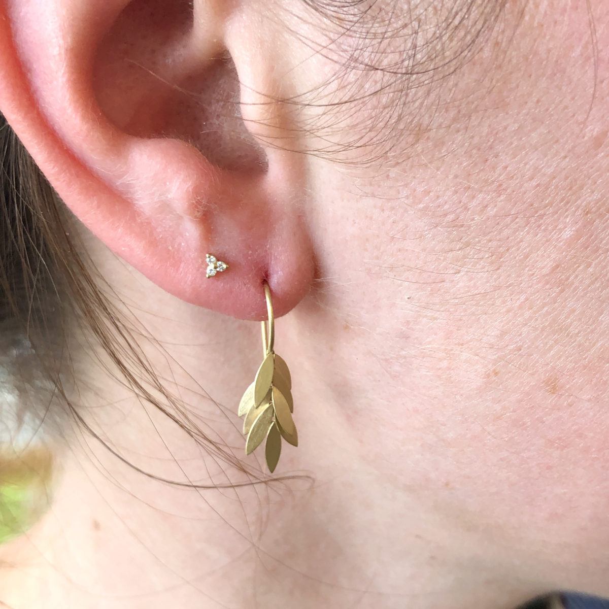 Small "Golden Leaf" Earrings