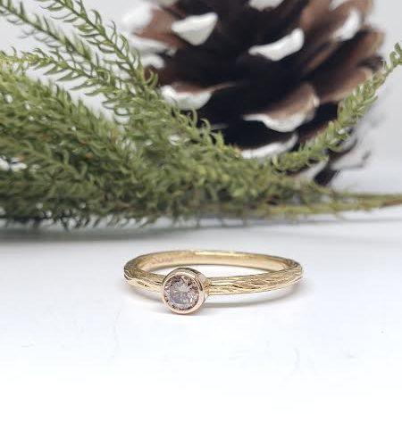 Rose Gold and Cognac Diamond Stacking Ring